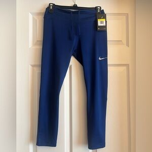 Nike Deep Blue Leggings with Silver Logo